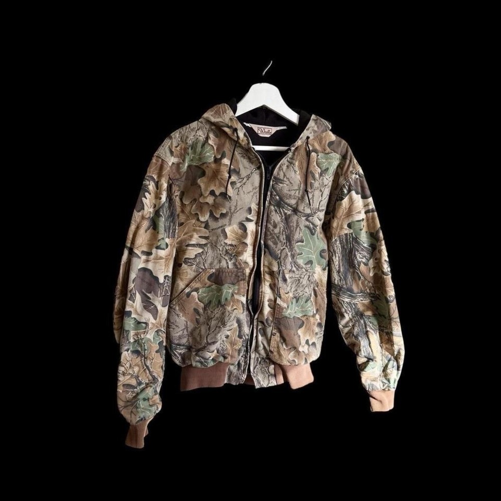 Vintage 90's Walls Camo Jacket Sz Sm/Med Advantage Camo Hooded Insulated